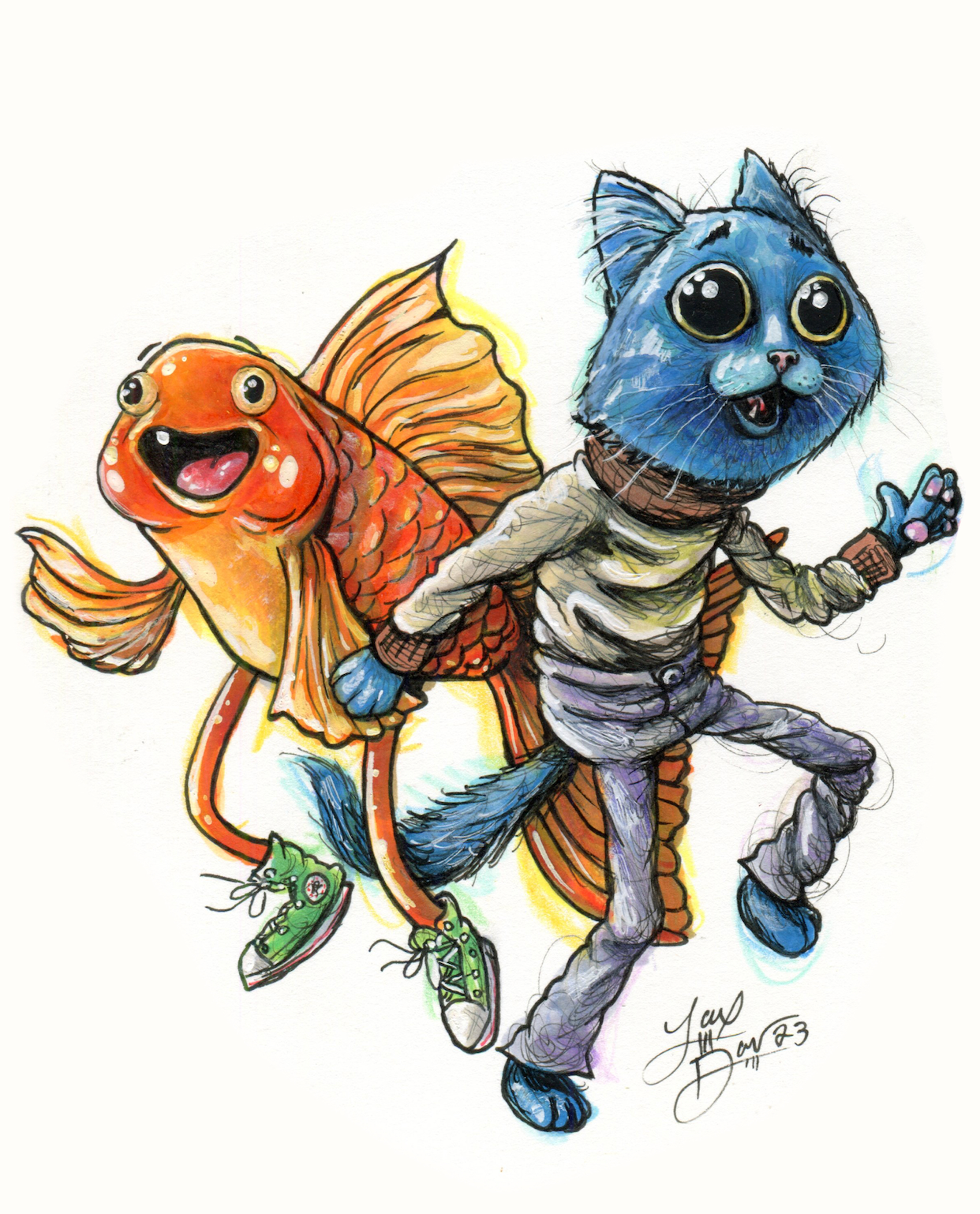 Darwin & Gumball (ORIGINAL ART)