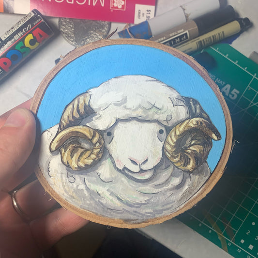 Merino Sheep (WOOD BURN)