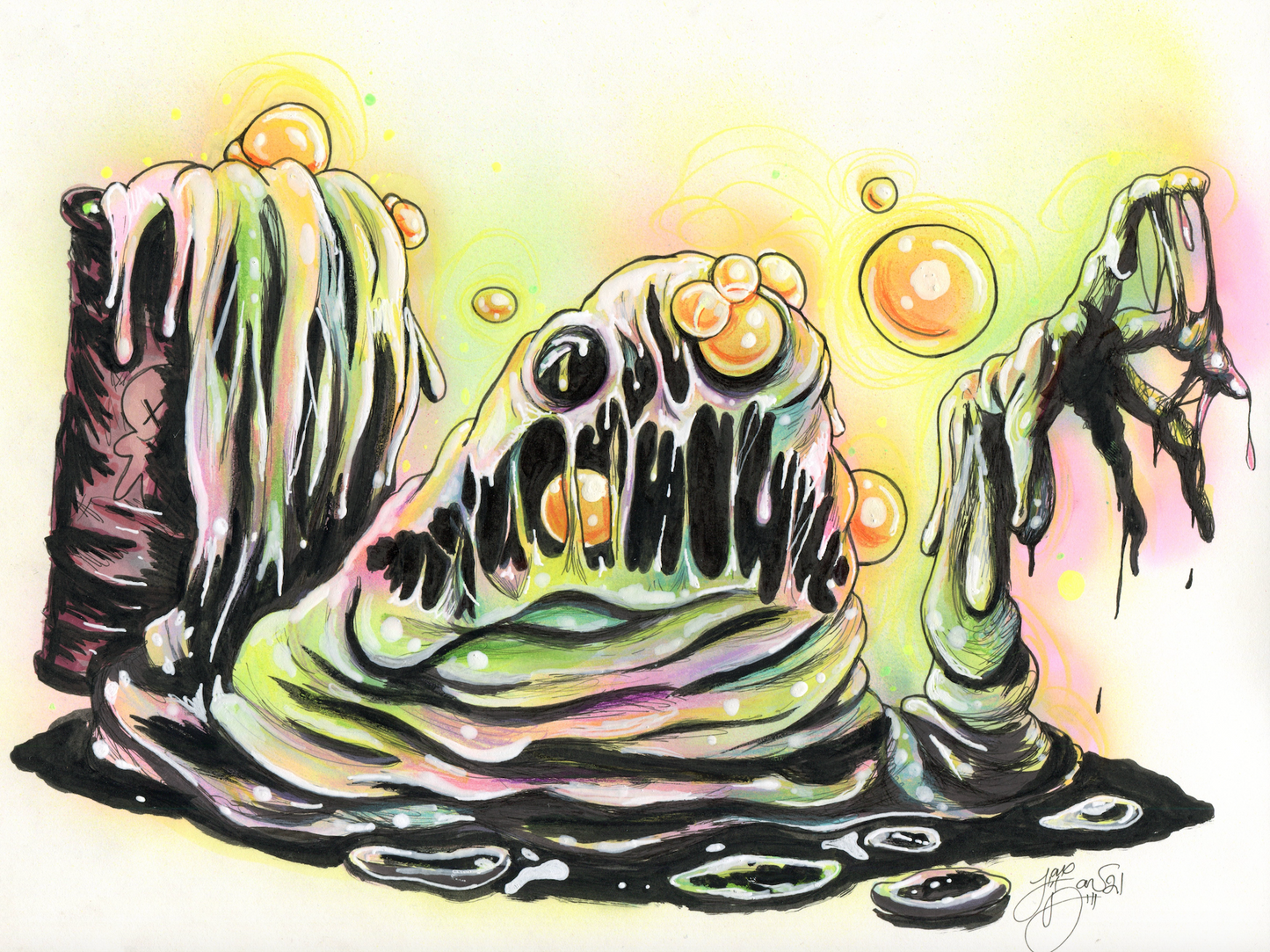 Toxic Sludge Monster (ORIGINAL ARTWORK)