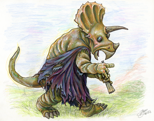 Tandy the Triceratops (ORIGINAL ARTWORK)