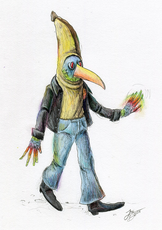 Louis the Exotic Bird Alien (PRINT)