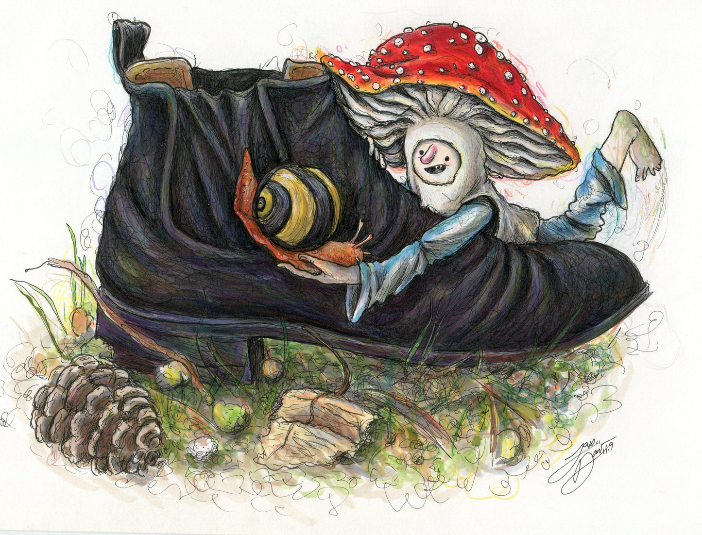 Silly Snail! (SIGNED PRINT)