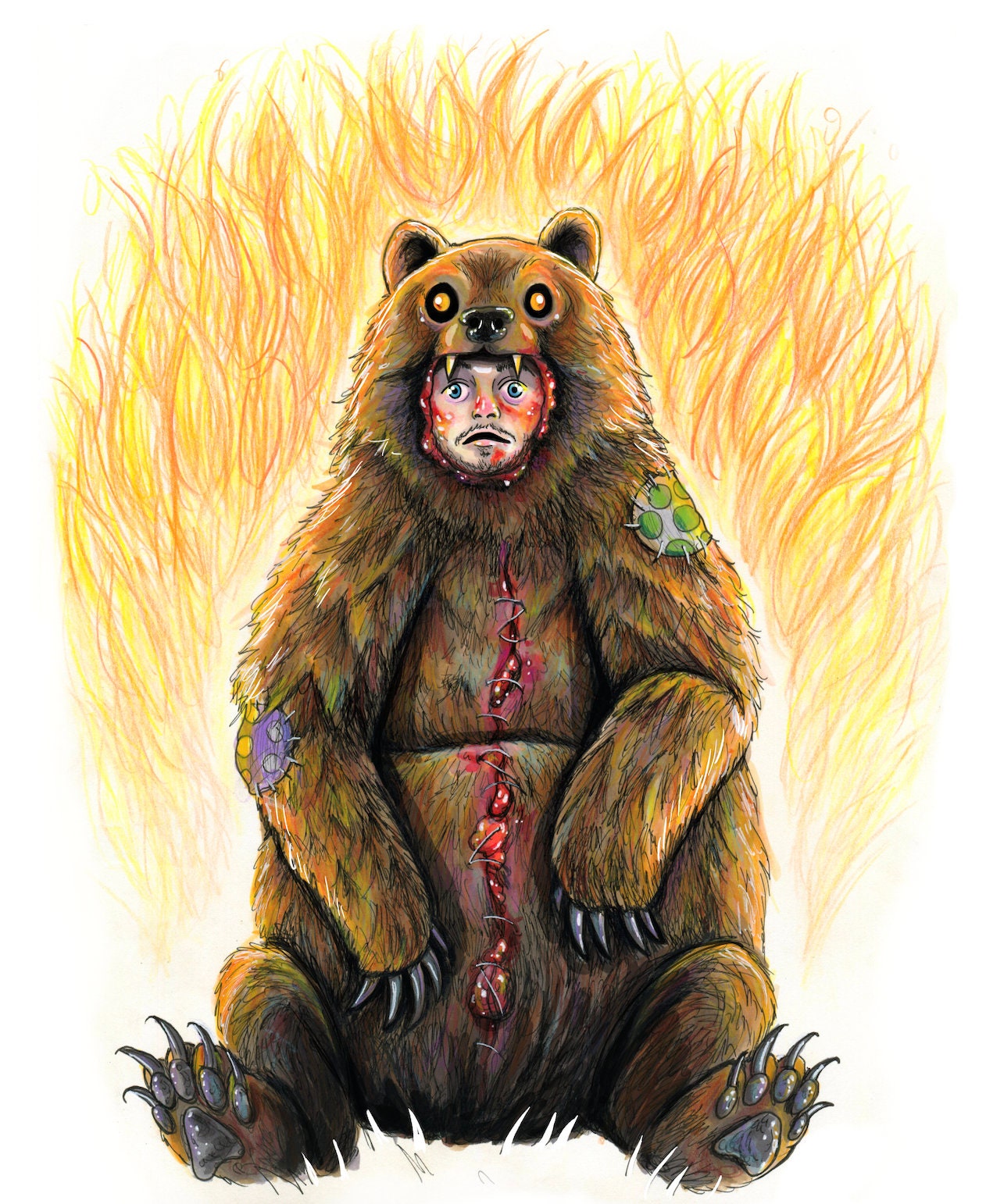 Midsommar Bear (ORIGINAL ARTWORK)