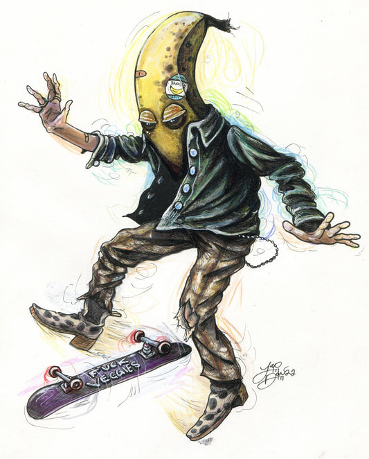 Skater Bad Banana (ORIGINAL ARTWORK)