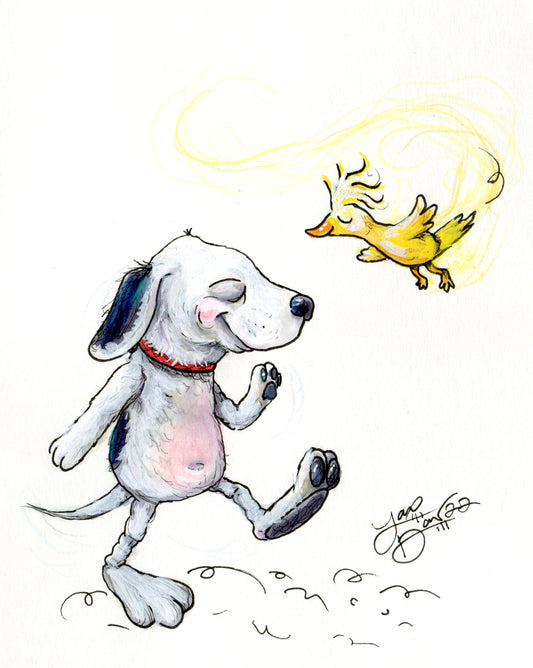 Snoopy and Woodstock (ORIGINAL ARTWORK)